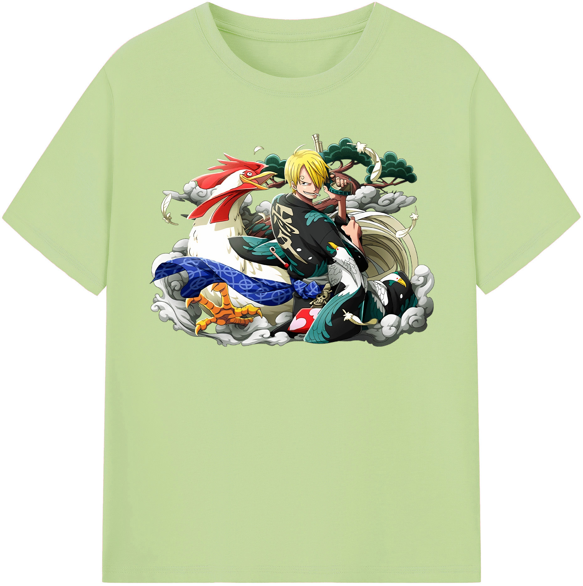 ワンピース サンジ ONE PIECE Sanji 綿100％半袖Tシャツ（フロントプリント）